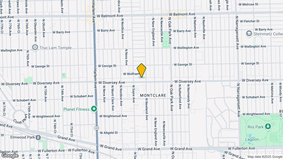 6944 W Diversey Map and Location Details