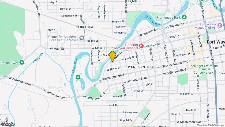1239 W Berry St Map and Location Details
