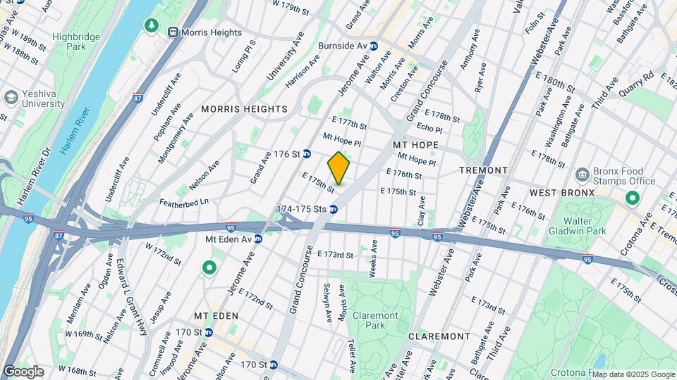 117 East 175th Street Mapa y Detalles de la Ubicación