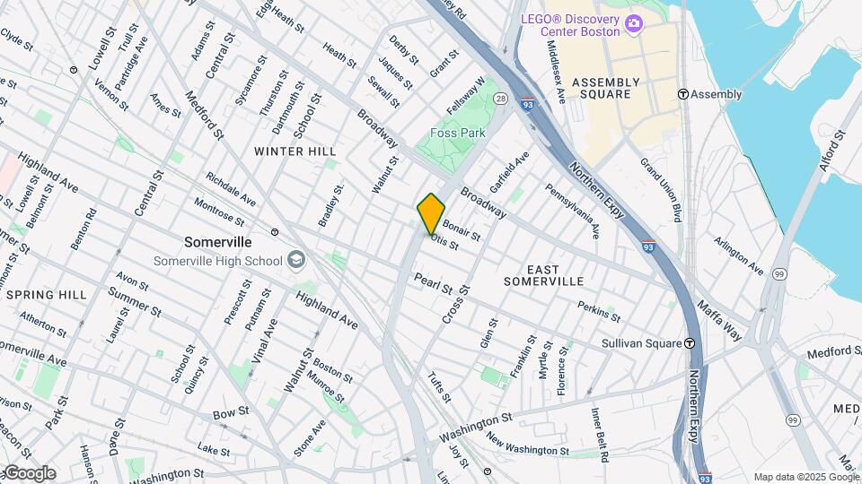 38 Otis St, Unit 1 Map and Location Details