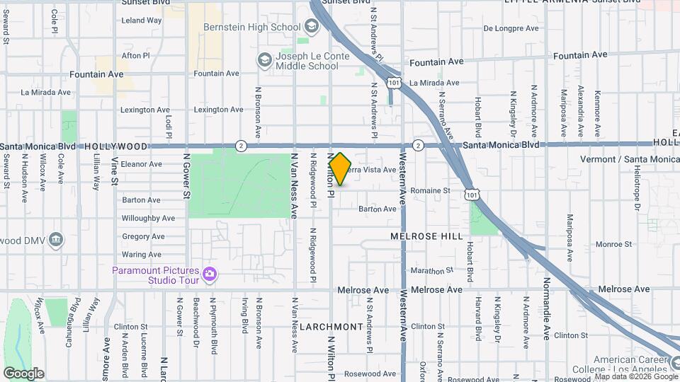 5544 Romaine St, Unit 1 Map and Location Details