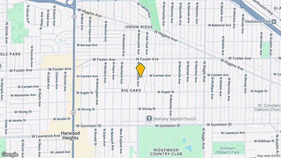 5049 N Newcastle Ave Map and Location Details