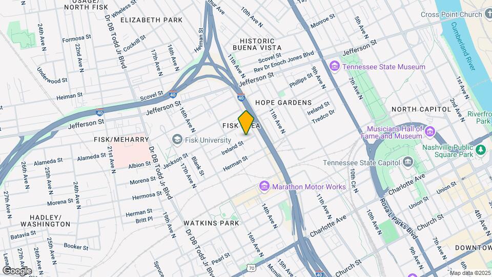 1206 Ireland St Map and Location Details