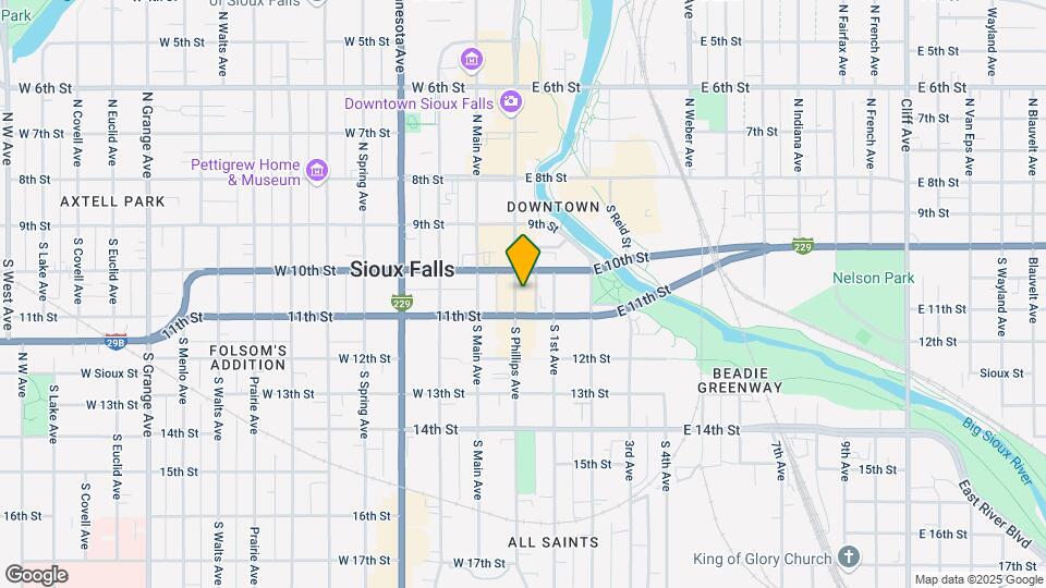 222 S Phillips Ave Map and Location Details
