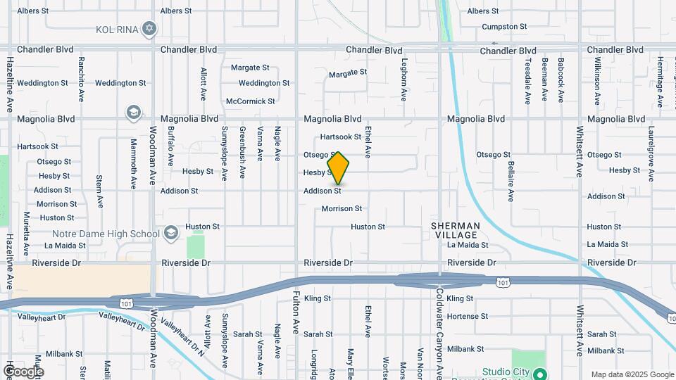 13161 Addison St Map and Location Details