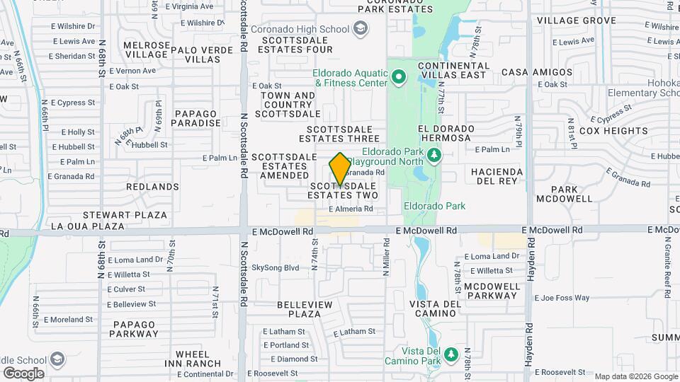 7431 E Coronado Rd Map and Location Details
