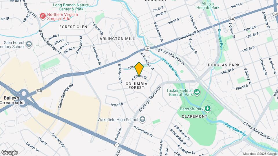 1033 S Edison St Map and Location Details