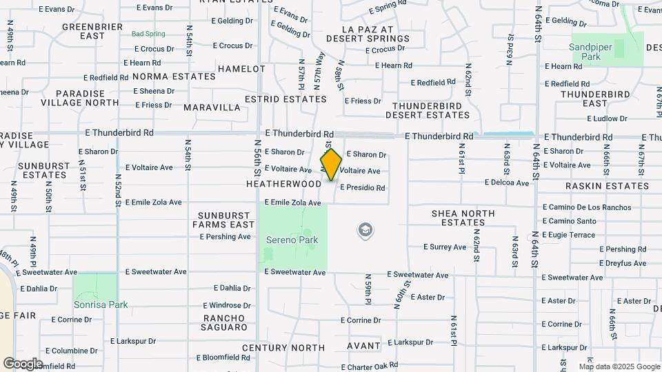 13422 N 58th Pl Map and Location Details