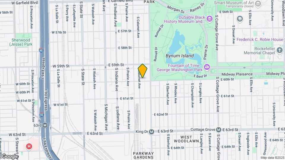 5959 S Calumet Ave Map and Location Details