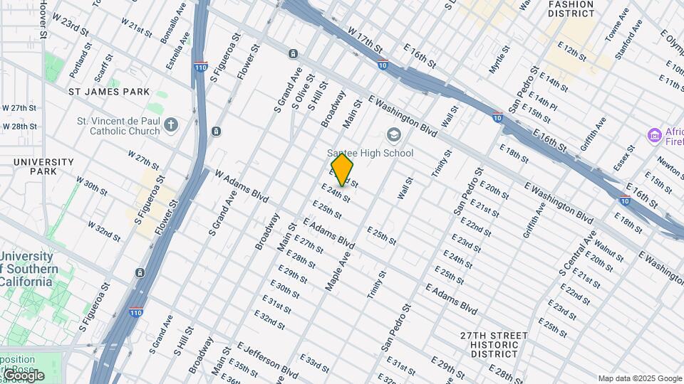207 E 24th St Mapa y Detalles de la Ubicación