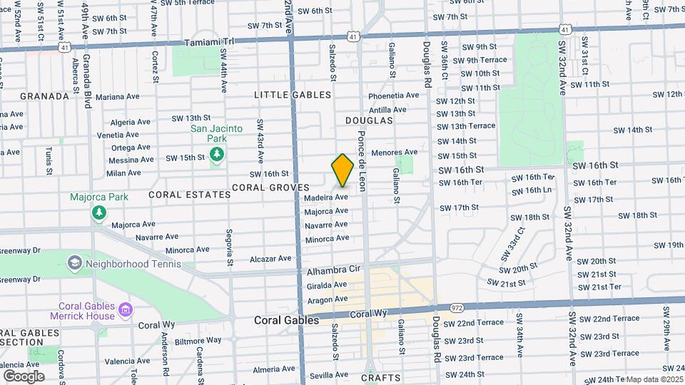 233 Madeira Ave Map and Location Details