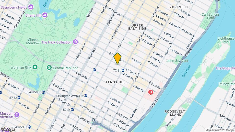222 E 71st St Map and Location Details