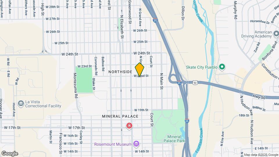 2125 N Grand Ave Map and Location Details