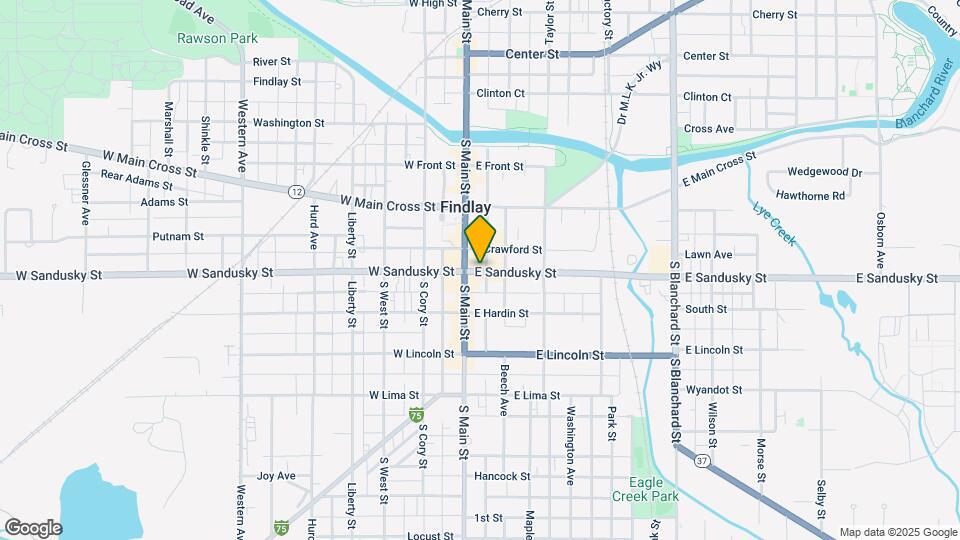 118 1/2 E Sandusky St Mapa y Detalles de la Ubicación