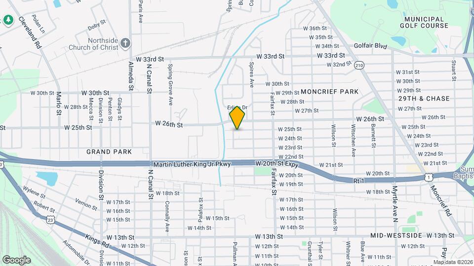 1956 W 25th St Mapa y Detalles de la Ubicación