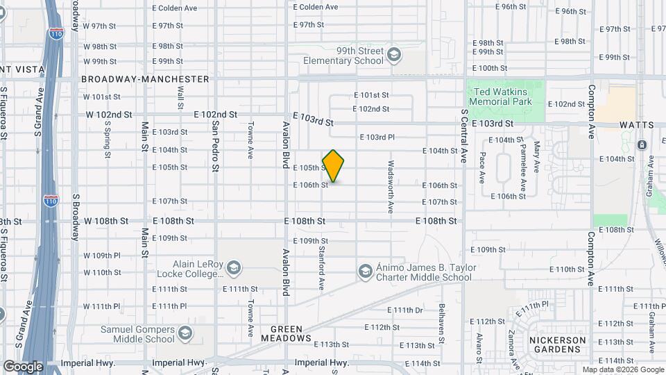 718 E 106th St, Unit Studio Apartment Map and Location Details