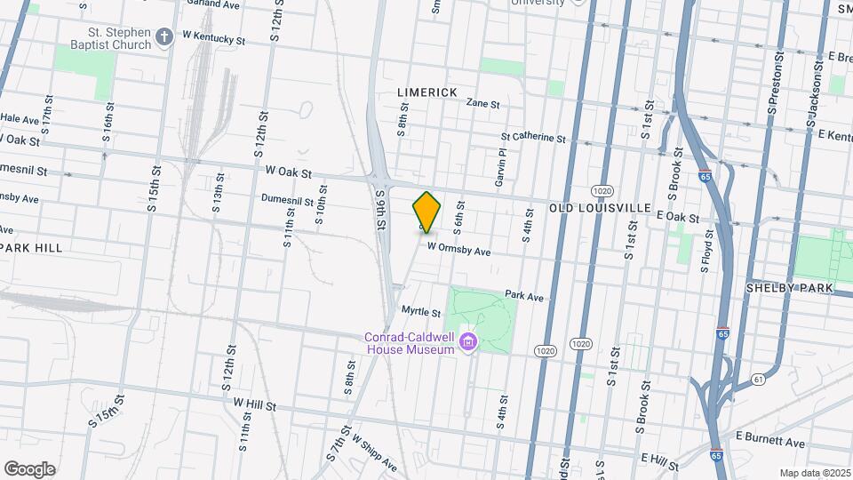 629 Ormsby Ave Mapa y Detalles de la Ubicación