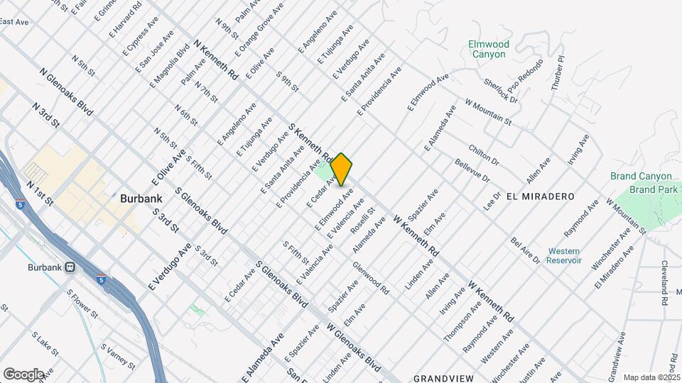 721 E Elmwood Ave Map and Location Details