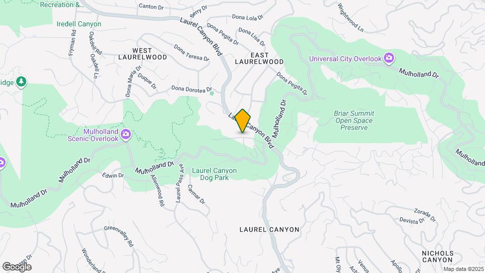 8147 Mulholland Terrace Map and Location Details