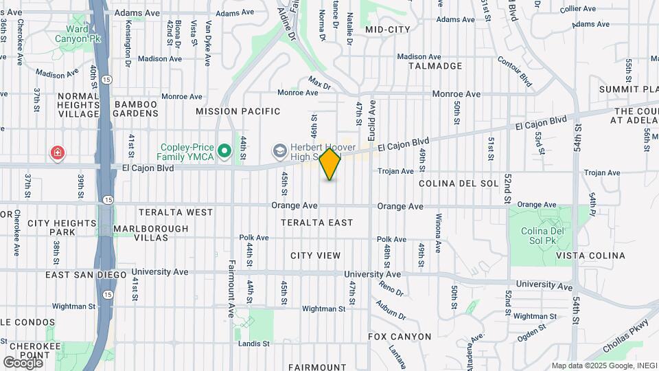 4240 Menlo Ave Map and Location Details