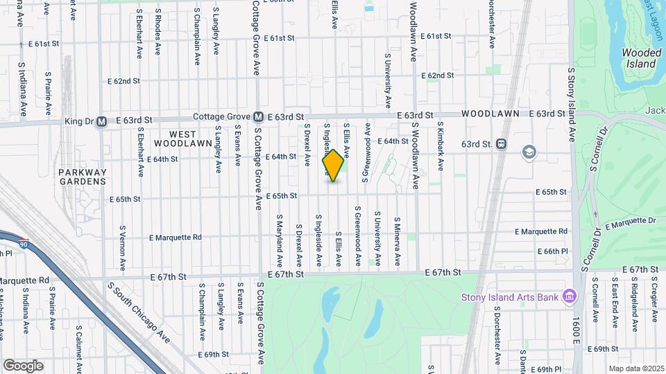 6453 S Ingleside Ave Map and Location Details