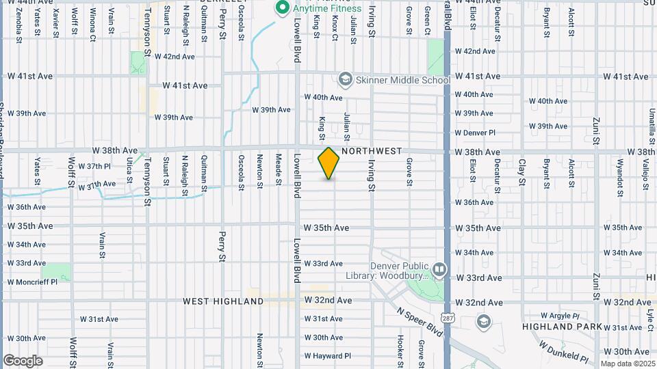 3415 W 37th Ave Map and Location Details