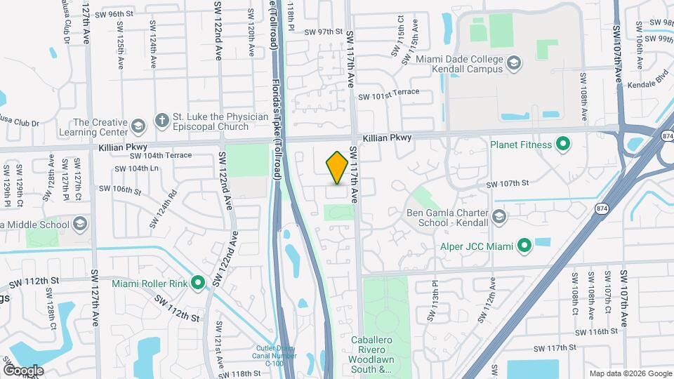 11722 SW 107th Terrace Mapa y Detalles de la Ubicación