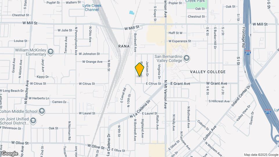 1541 Rialto Ave Map and Location Details