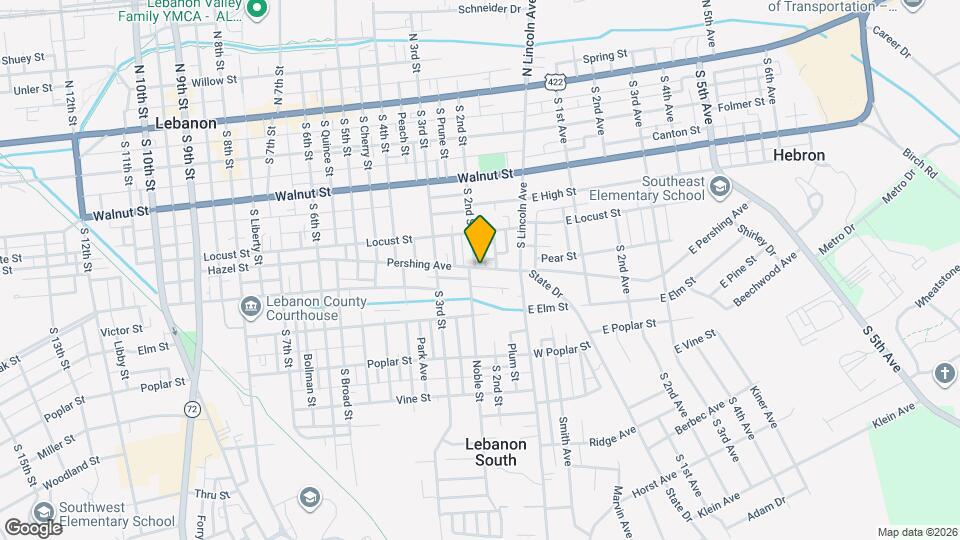 124 Pershing Ave Map and Location Details