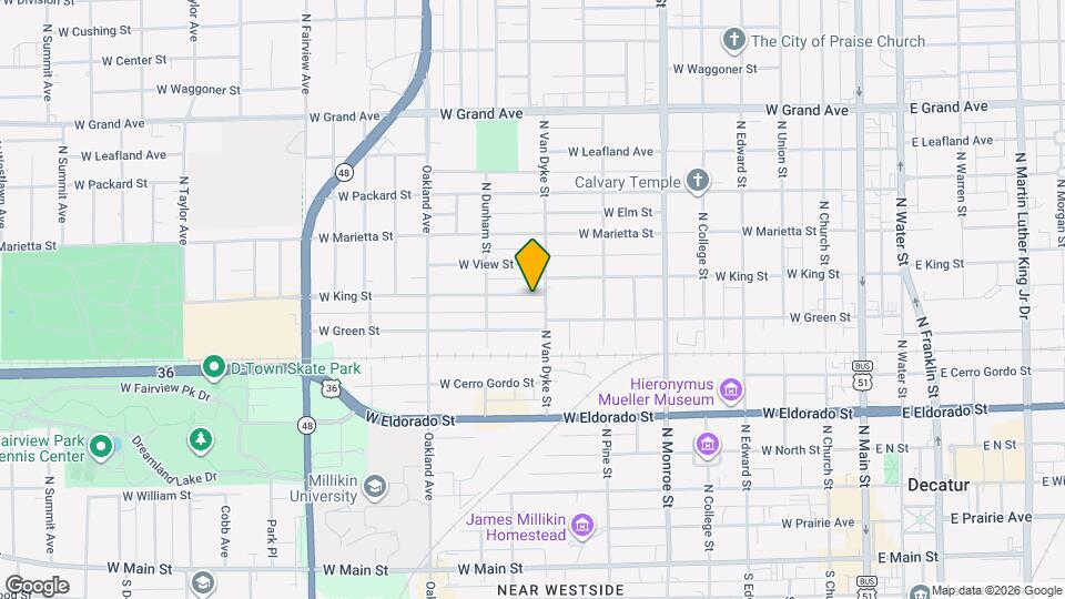 923 W King St Map and Location Details