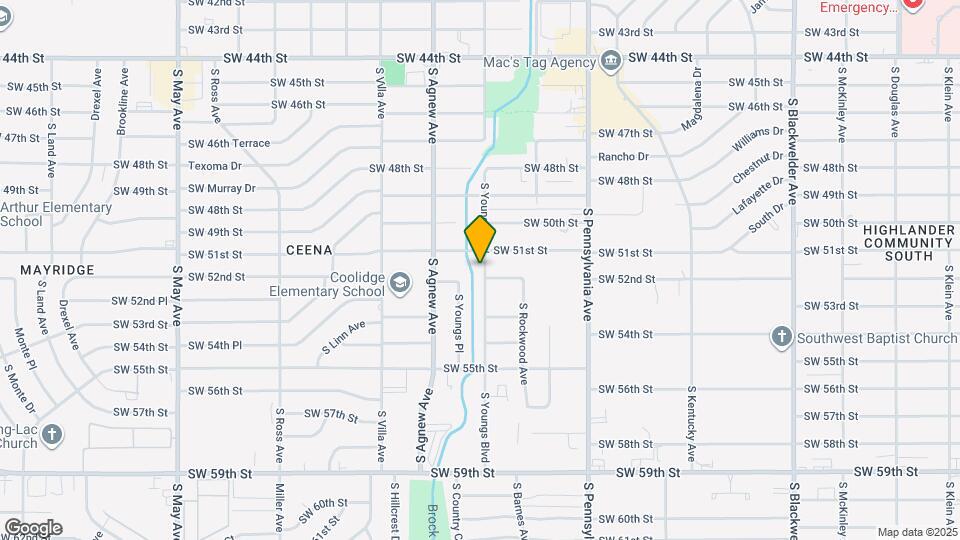 5217 S Youngs Blvd Map and Location Details