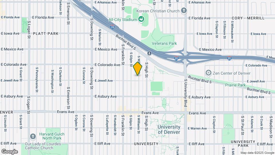 1875 S Williams St Mapa y Detalles de la Ubicación