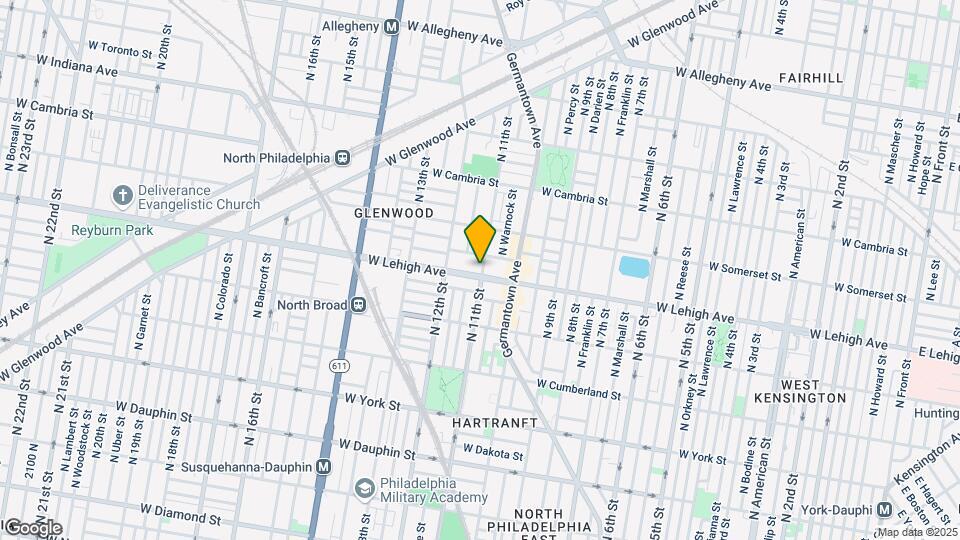 1123 W Lehigh Ave Mapa y Detalles de la Ubicación