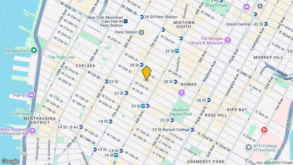 130 W 26th St Map and Location Details