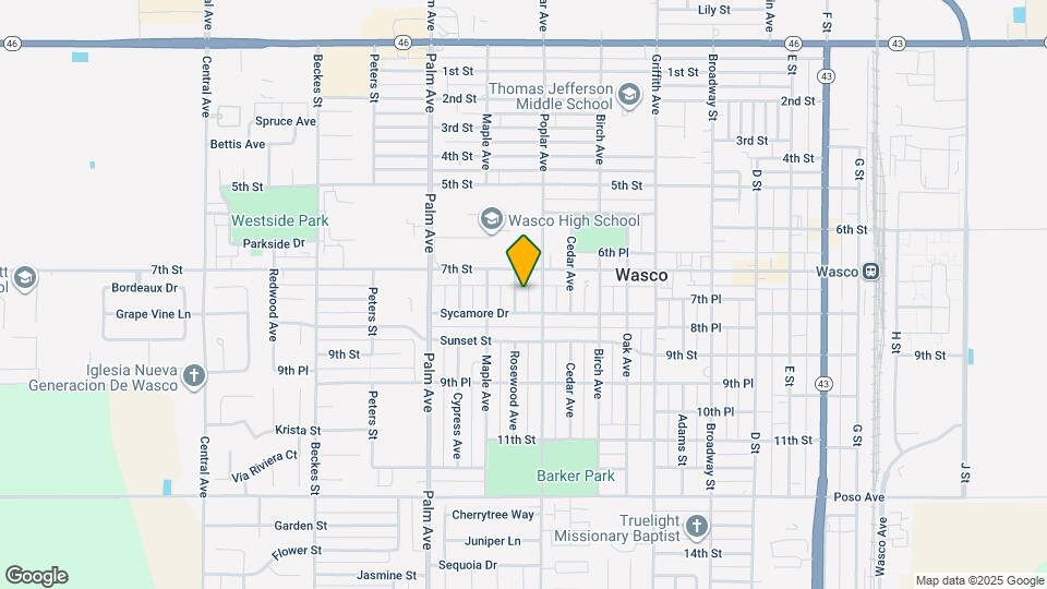 736 Rosewood Ave Map and Location Details