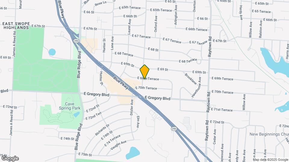 9301 E 69th Terrace Map and Location Details