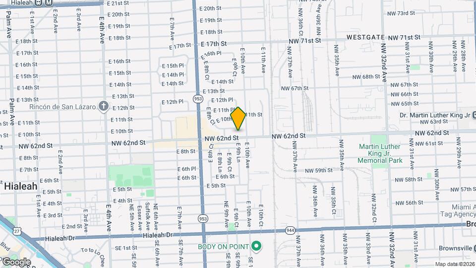 961 E 9th St Map and Location Details