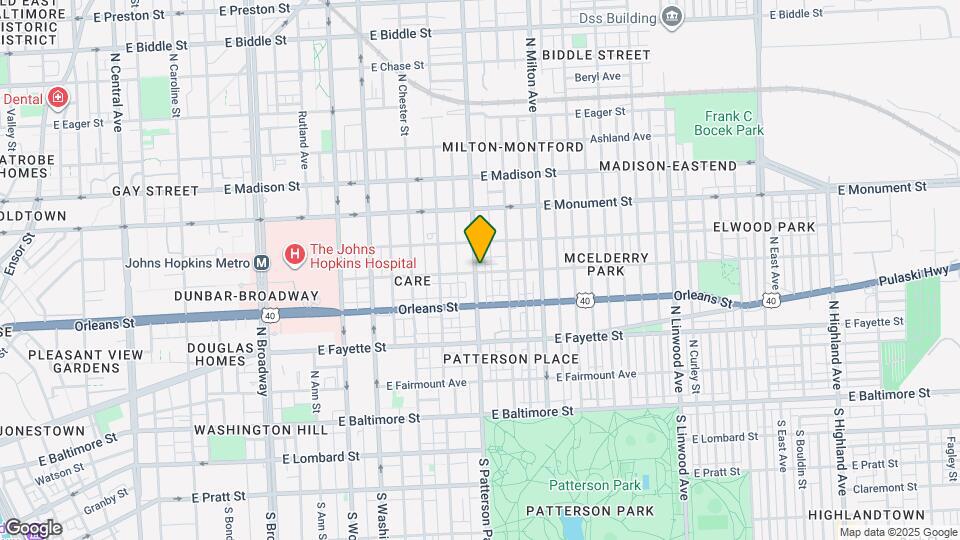 501 N Patterson Park Ave Map and Location Details