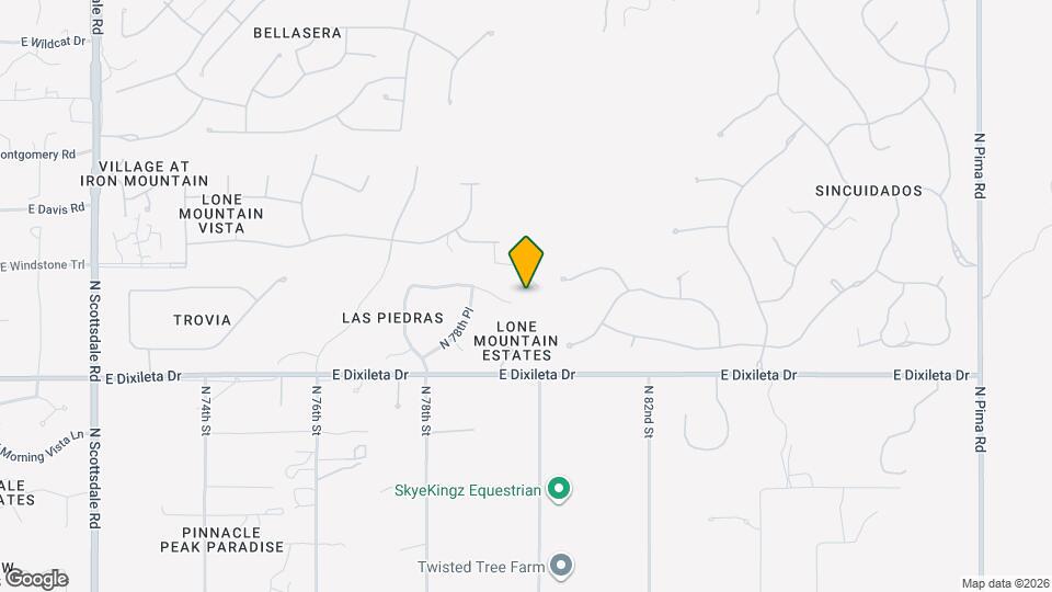 7970 E Las Piedras Way Mapa y Detalles de la Ubicación