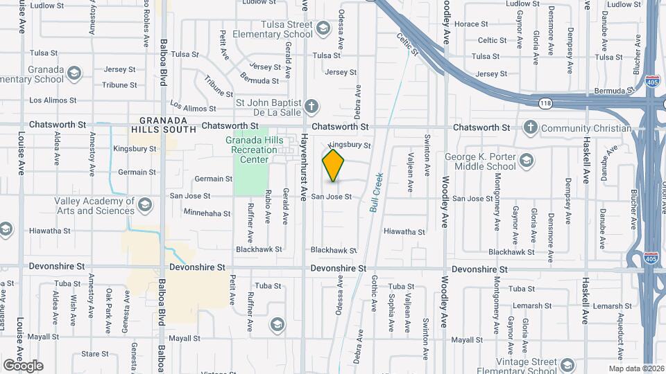 10513 Odessa Ave Map and Location Details