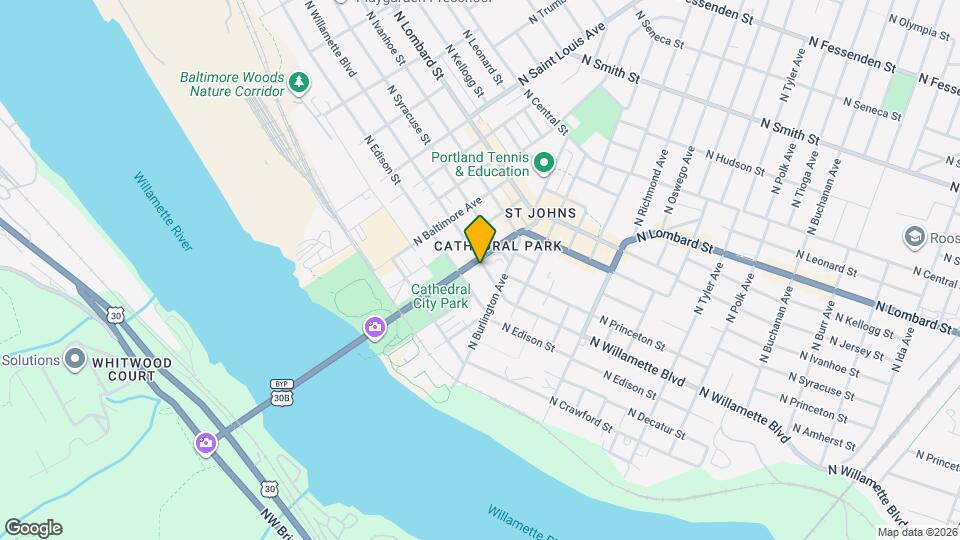 8678 N Willamette Blvd Map and Location Details