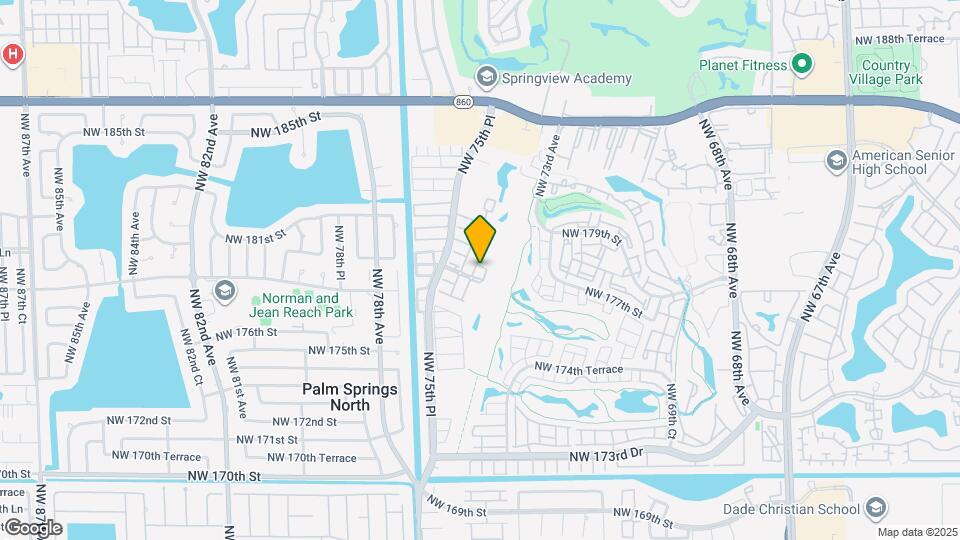 7402 NW 179th Terrace Map and Location Details