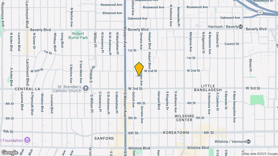 227 S Serrano Ave Mapa y Detalles de la Ubicación