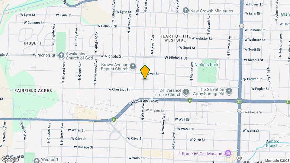 730 N West Ave Map and Location Details