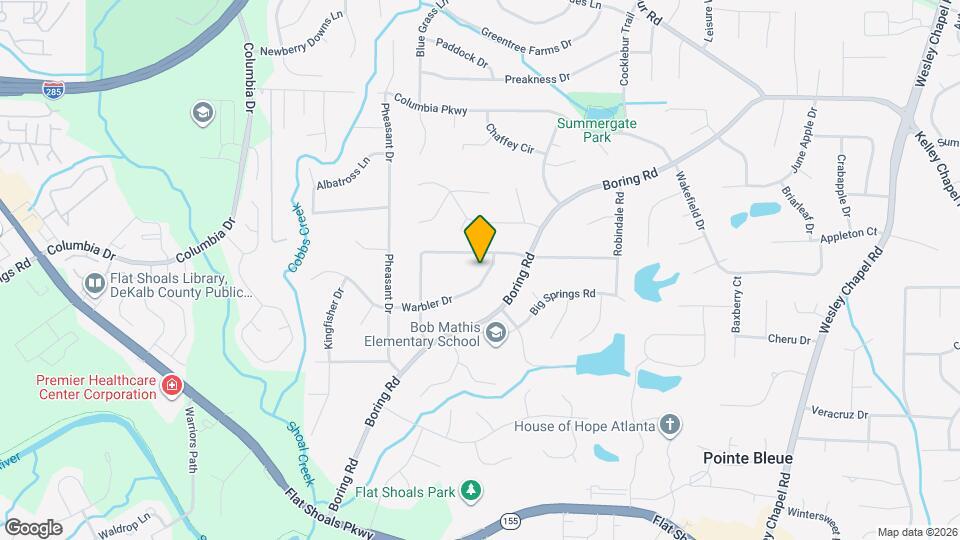 3610 Warbler Dr Map and Location Details