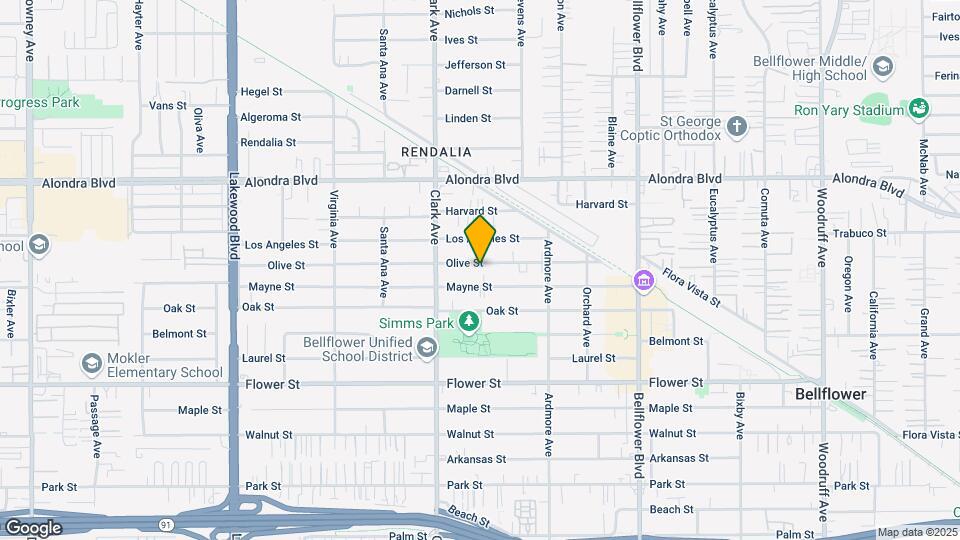 9454 Olive St Mapa y Detalles de la Ubicación