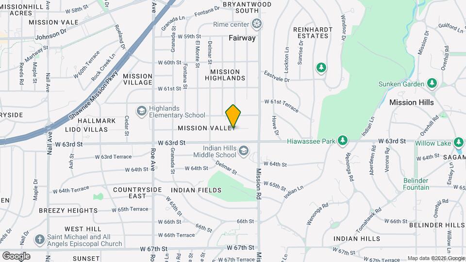 4023 W 62nd Terrace Map and Location Details