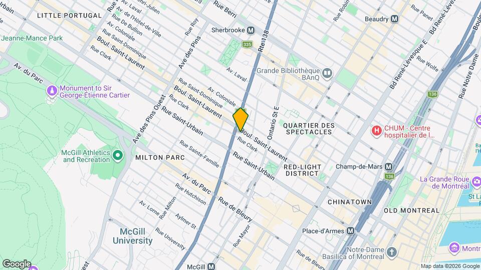 2108 Boul. Saint-Laurent Map and Location Details