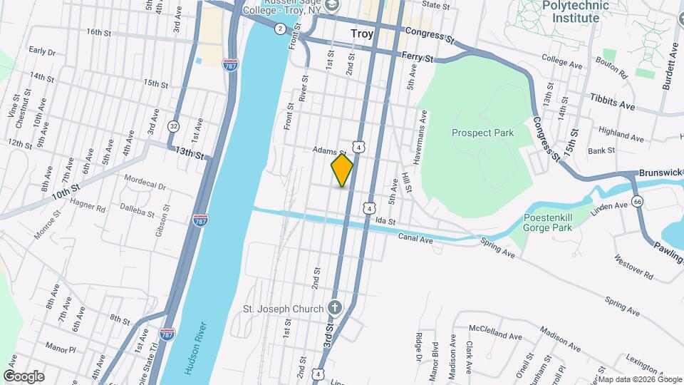 58 Jefferson St, Unit 2nd Floor Map and Location Details