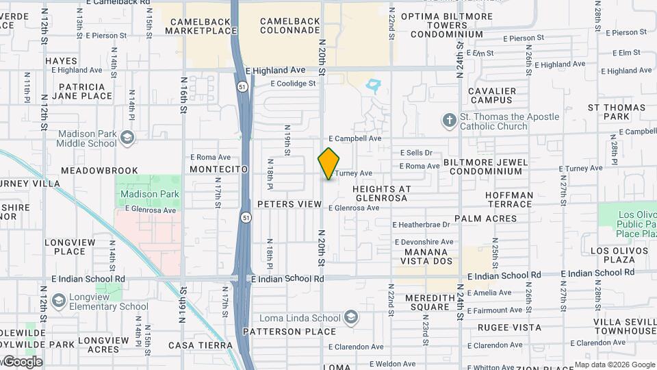 4331 N 20th St Map and Location Details